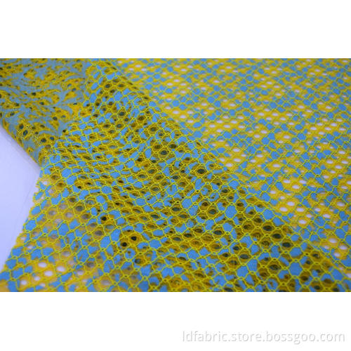 Hochwertiges Nylon-Baumwoll-Polyester-Cord-Spitzengewebe